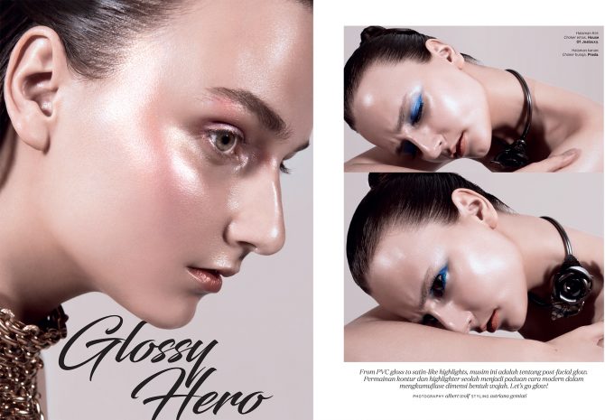 ELLE magazine “Glossy hero” editorial