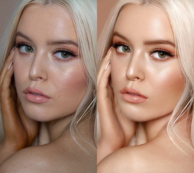 Beauty retouching Before / After